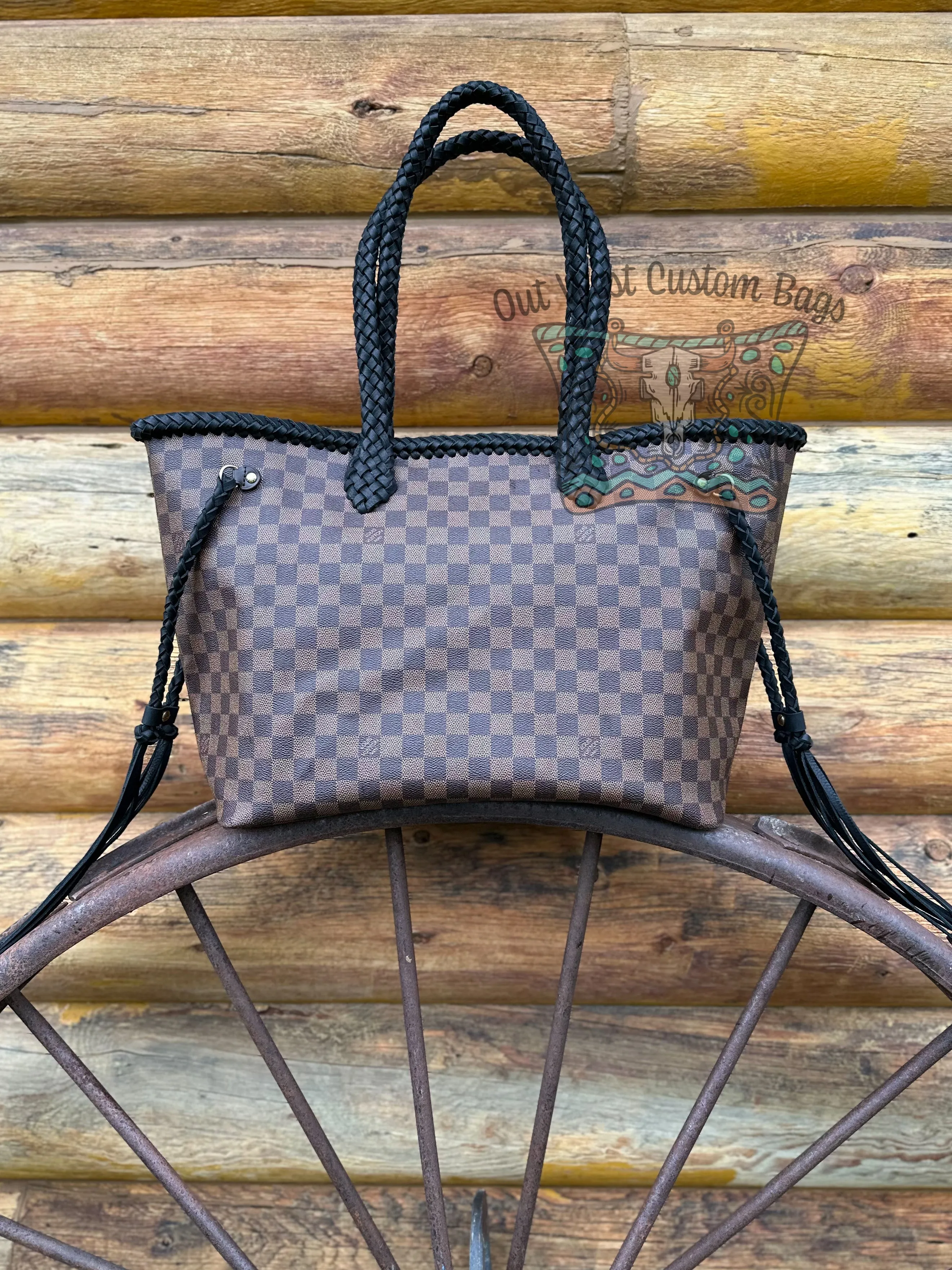 Out West Neverfull GM Damier Ebene Fringeless Revamp