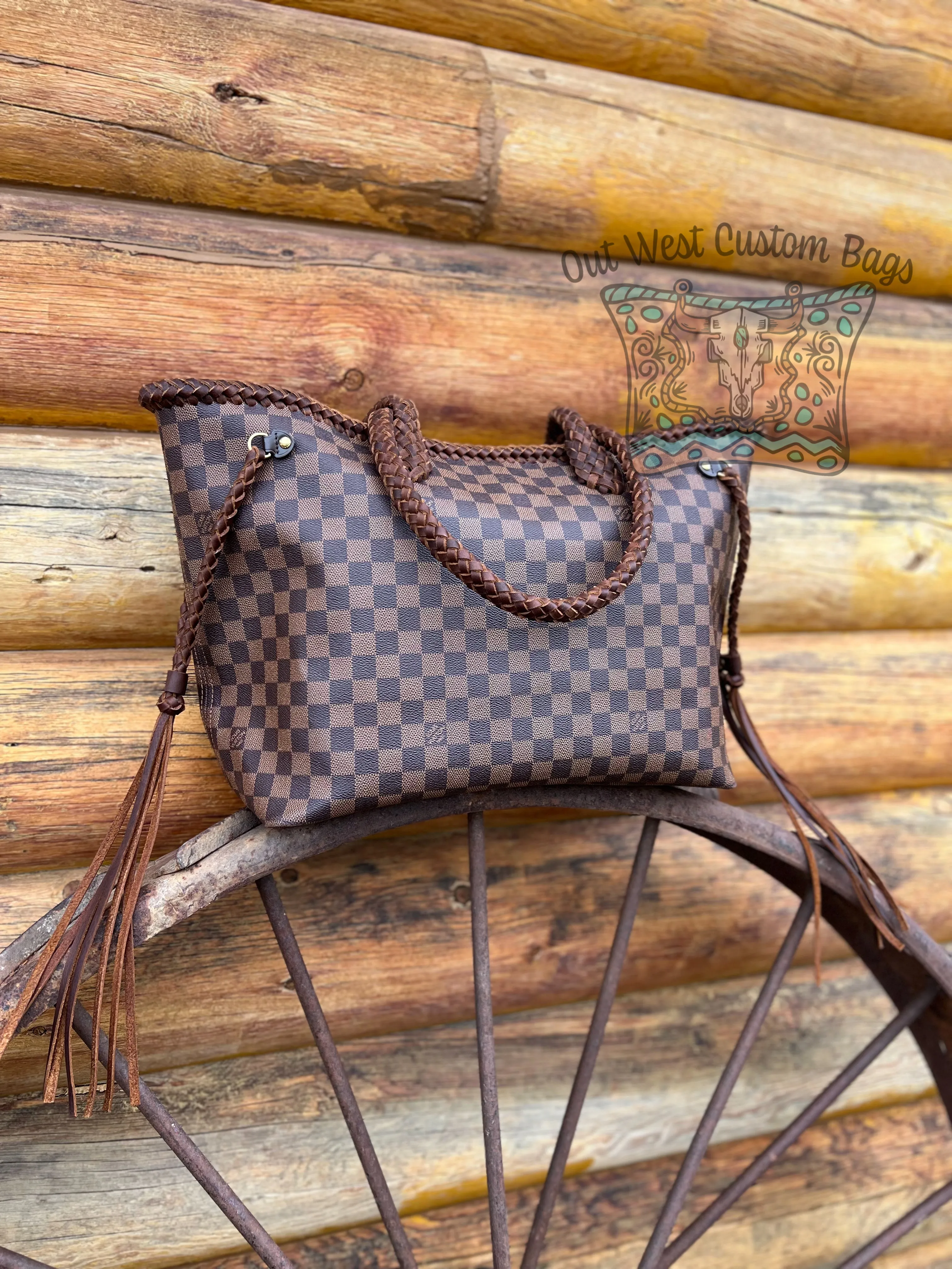 Out West Neverfull GM Damier Ebene Fringeless Revamp