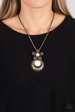 Paparazzi Bohemian Blossom Necklace Brass