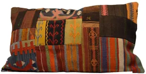 Patchwork Style Hand-Woven Kilim Pillow Cover Brpsf-2139