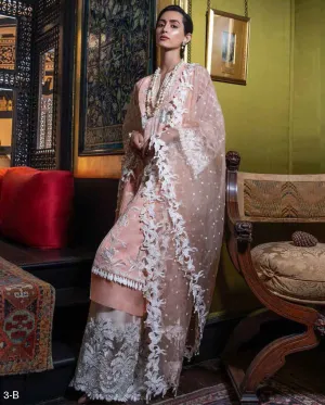 Peach Lawn Salwar Kameez-Suit - Sobia Nazir Festive 2019