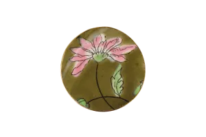 Pink and Olive Belt Buckle
