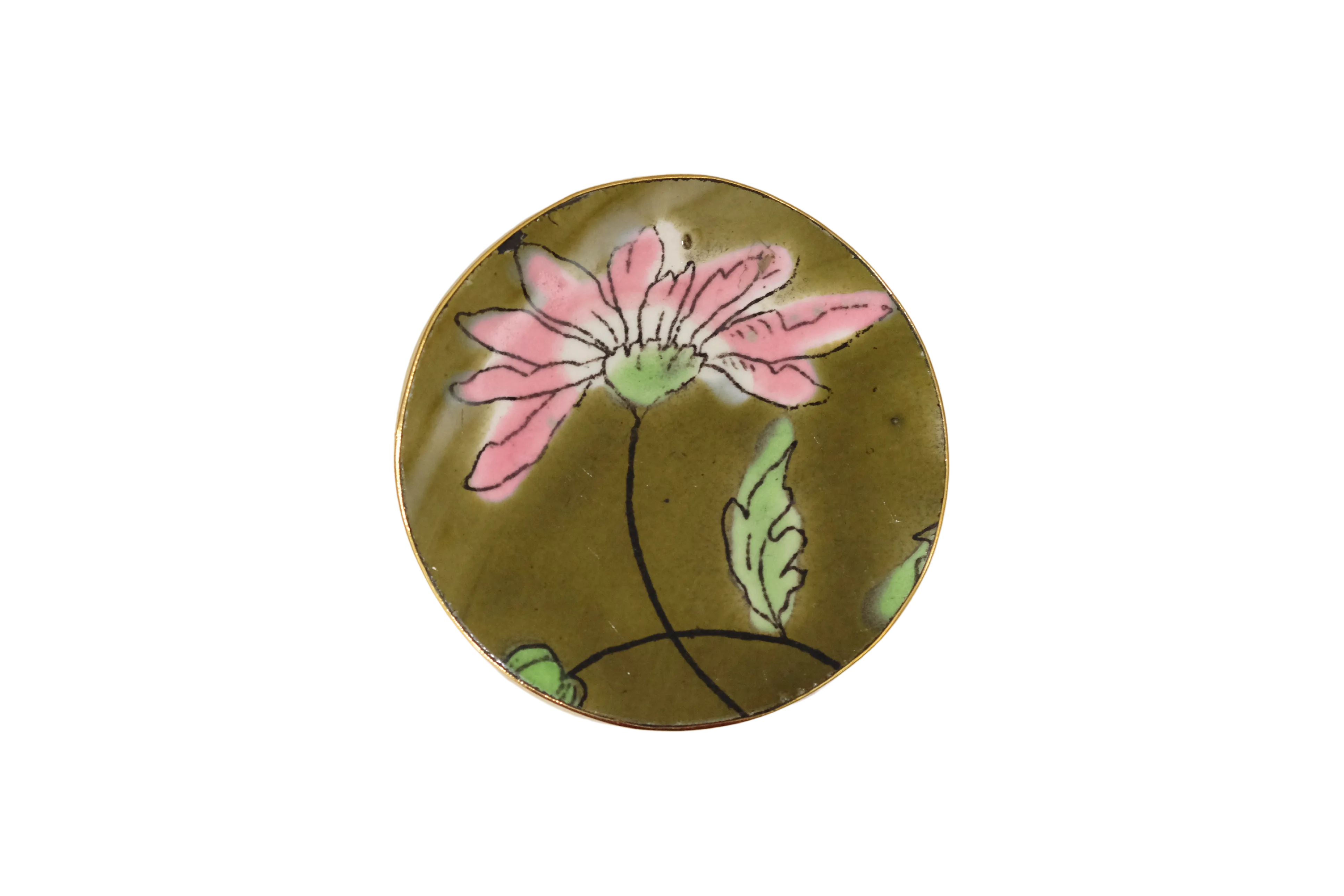 Pink and Olive Belt Buckle