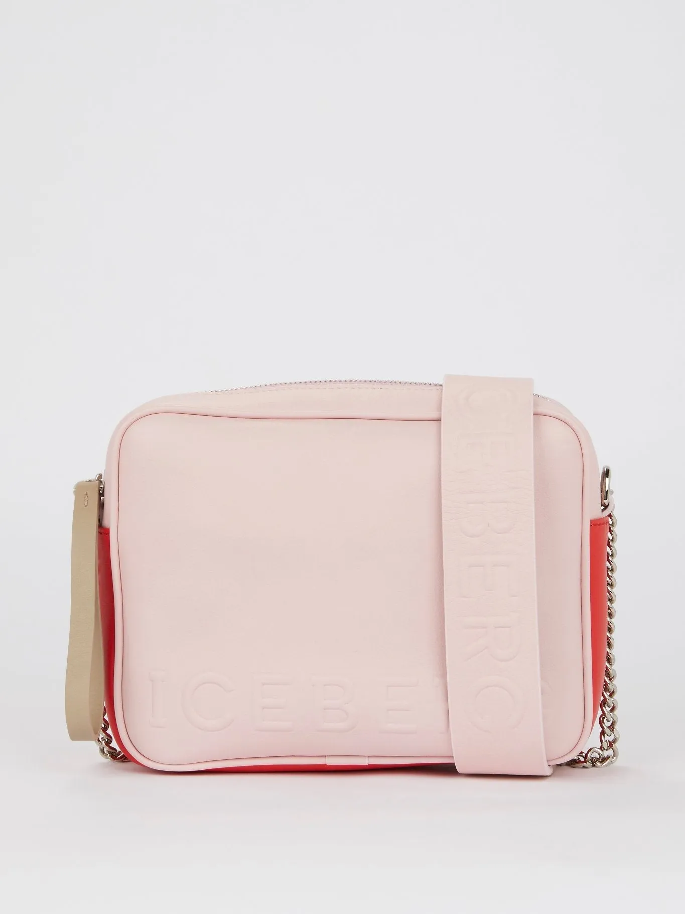Pink Logo Strap Crossbody Bag