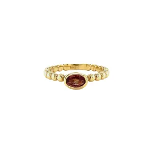 Pink Tourmaline Beaded Stacking Ring