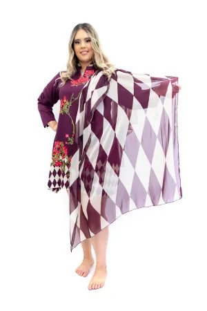 Plum Cotton Kurti - Sana Safinaz - Designer Wear