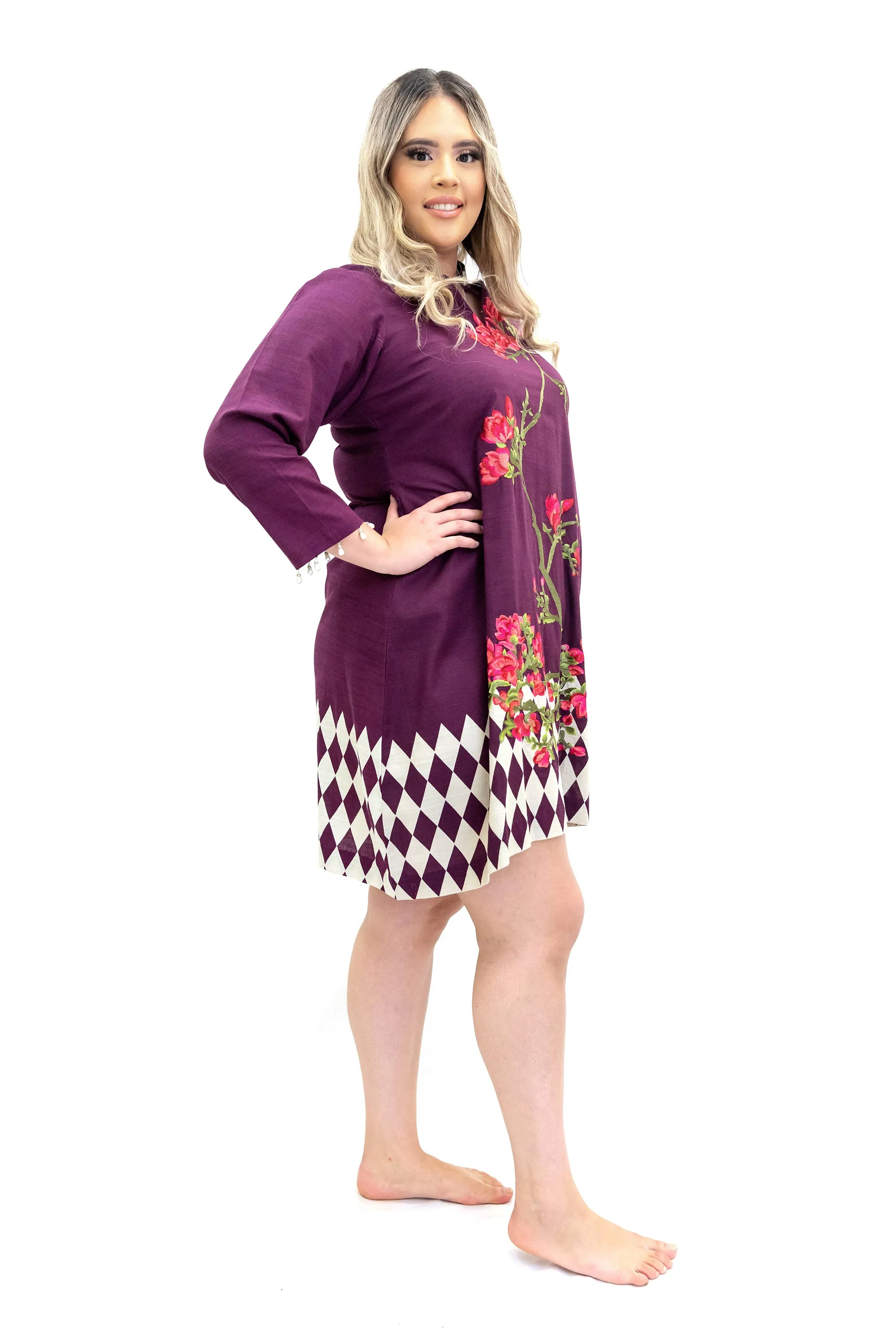 Plum Cotton Kurti - Sana Safinaz - Designer Wear