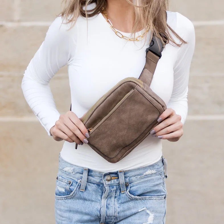 Presly Vegan Leather Everywhere Sling Crossbody Belt Bum Fanny Waist Bag