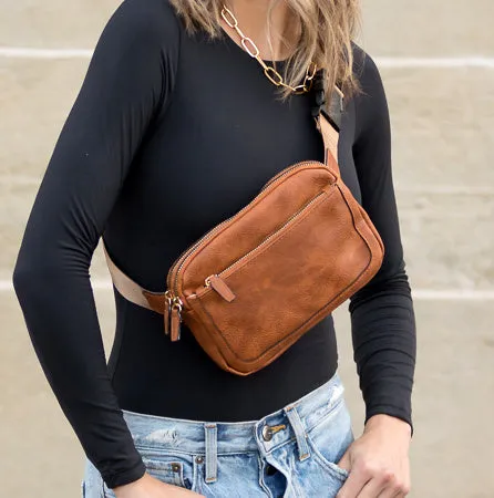 Presly Vegan Leather Everywhere Sling Crossbody Belt Bum Fanny Waist Bag