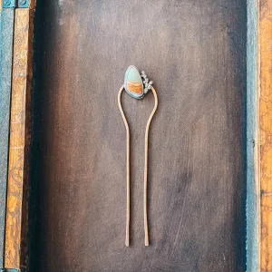 Prickly Pear Picture Jasper Jasper Hairpin #1