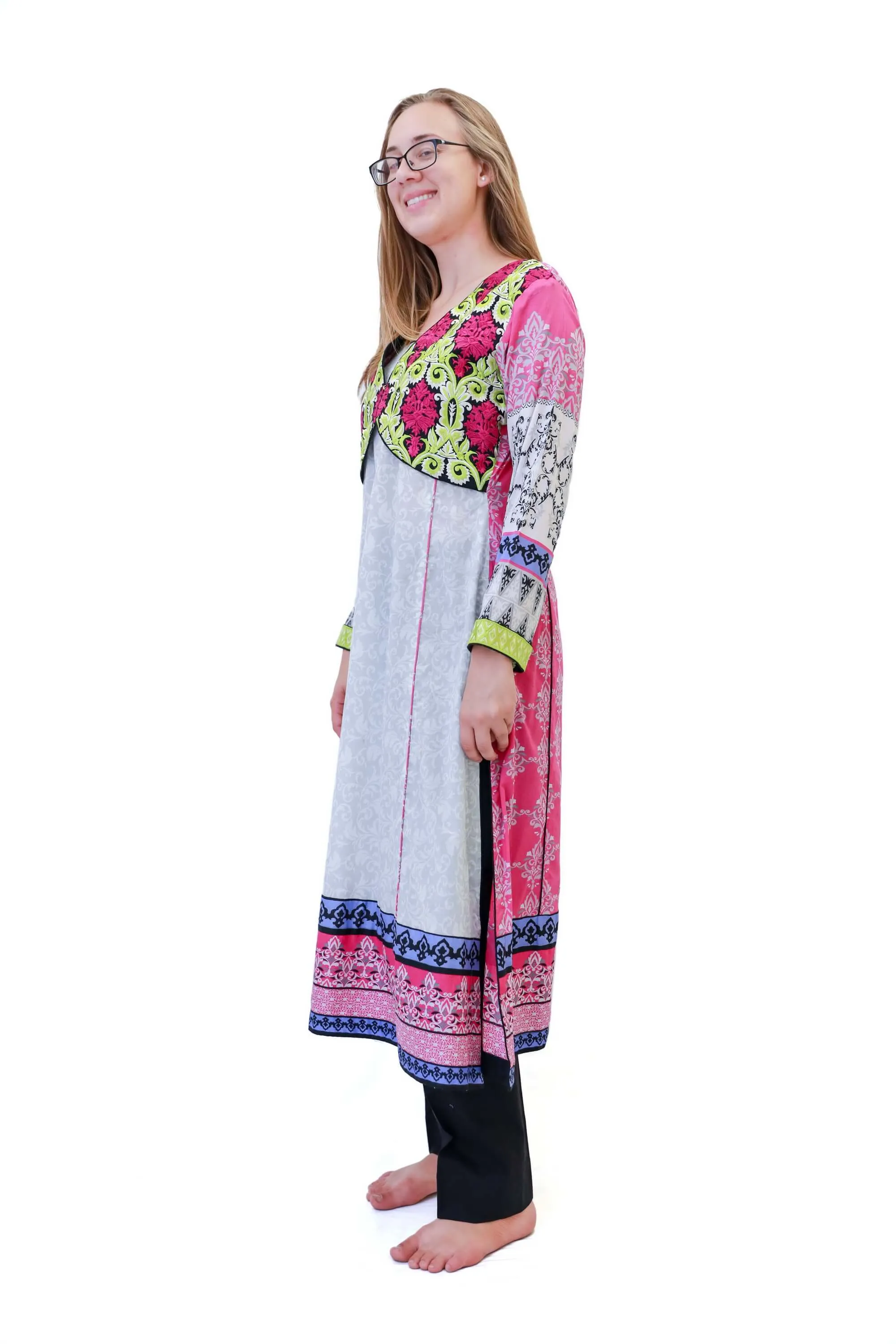 Purple Cotton Salwar Kameez - Suit