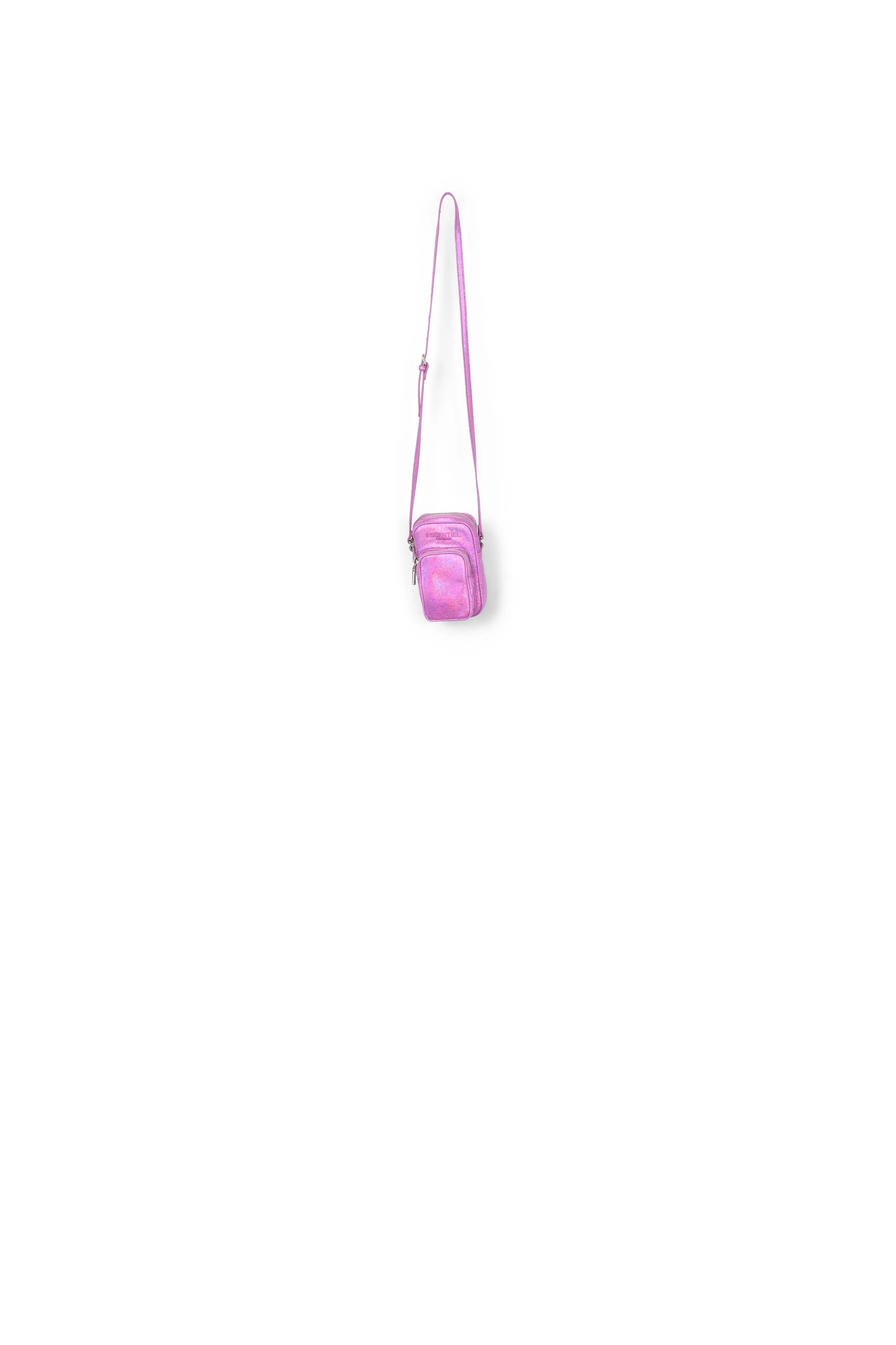 Purple metallic mini shoulder bag