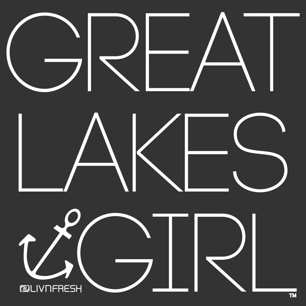 "Great Lakes Girl" Women's 2 Tone Fashion 1/4 Zip Sweatshirt CLEARANCE
