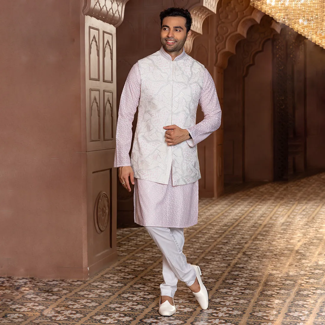 Radiant Light Sequin Designer Kurta Bandi Set