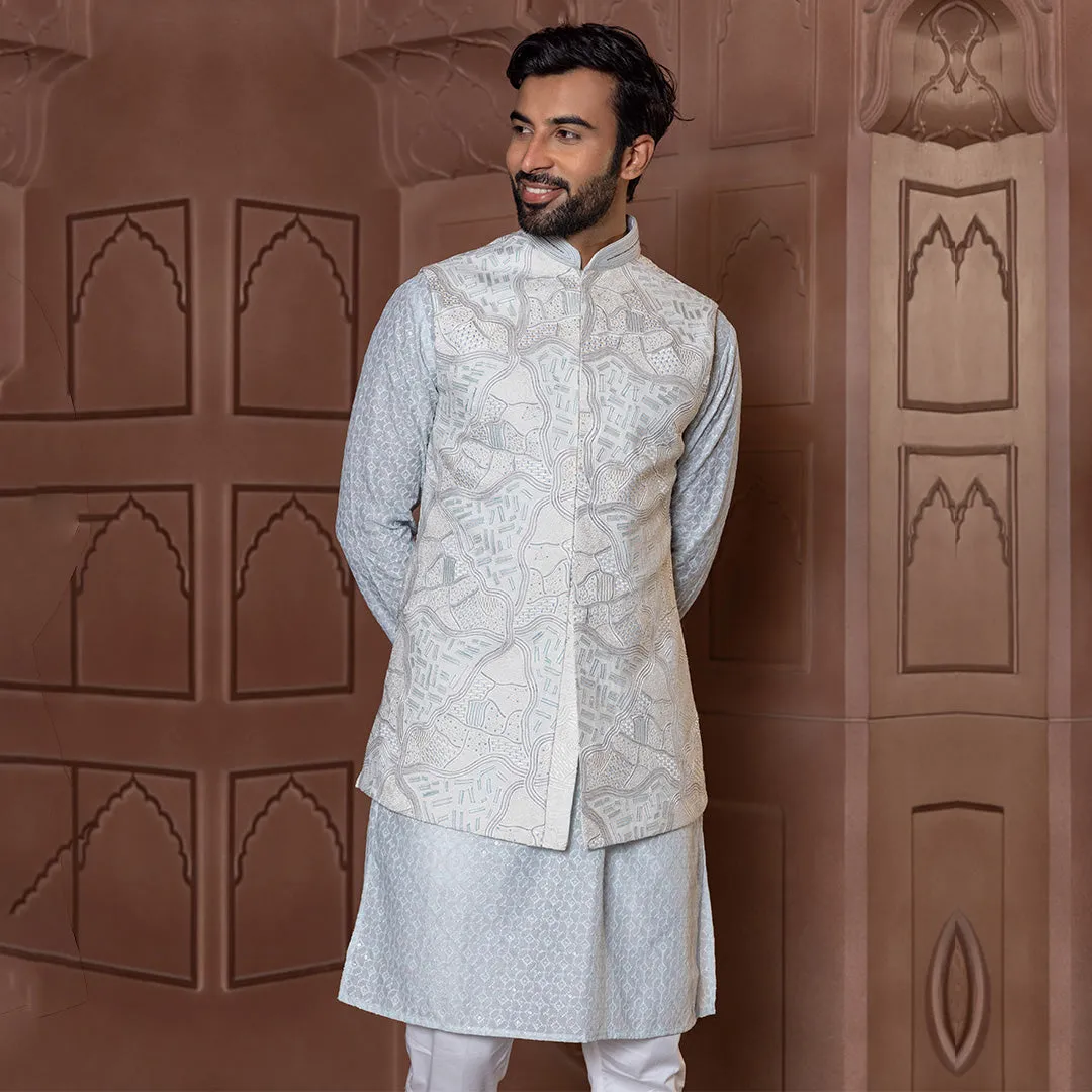 Radiant Light Sequin Designer Kurta Bandi Set