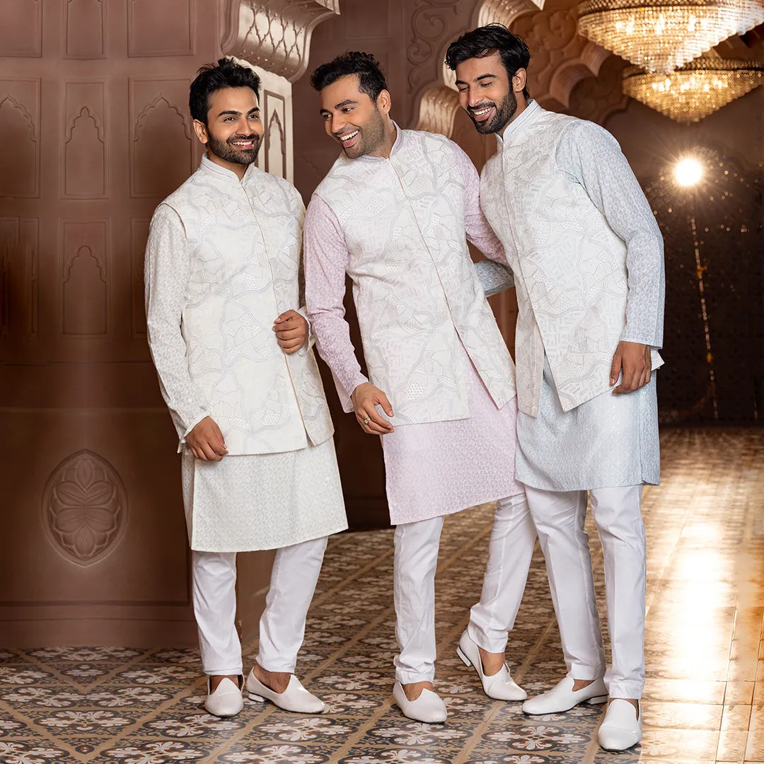Radiant Light Sequin Designer Kurta Bandi Set