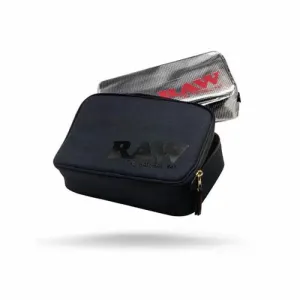 RAW Double Pouch Zipper Smell Proof Bag With Aluminum Bag - Medium Full Ounce