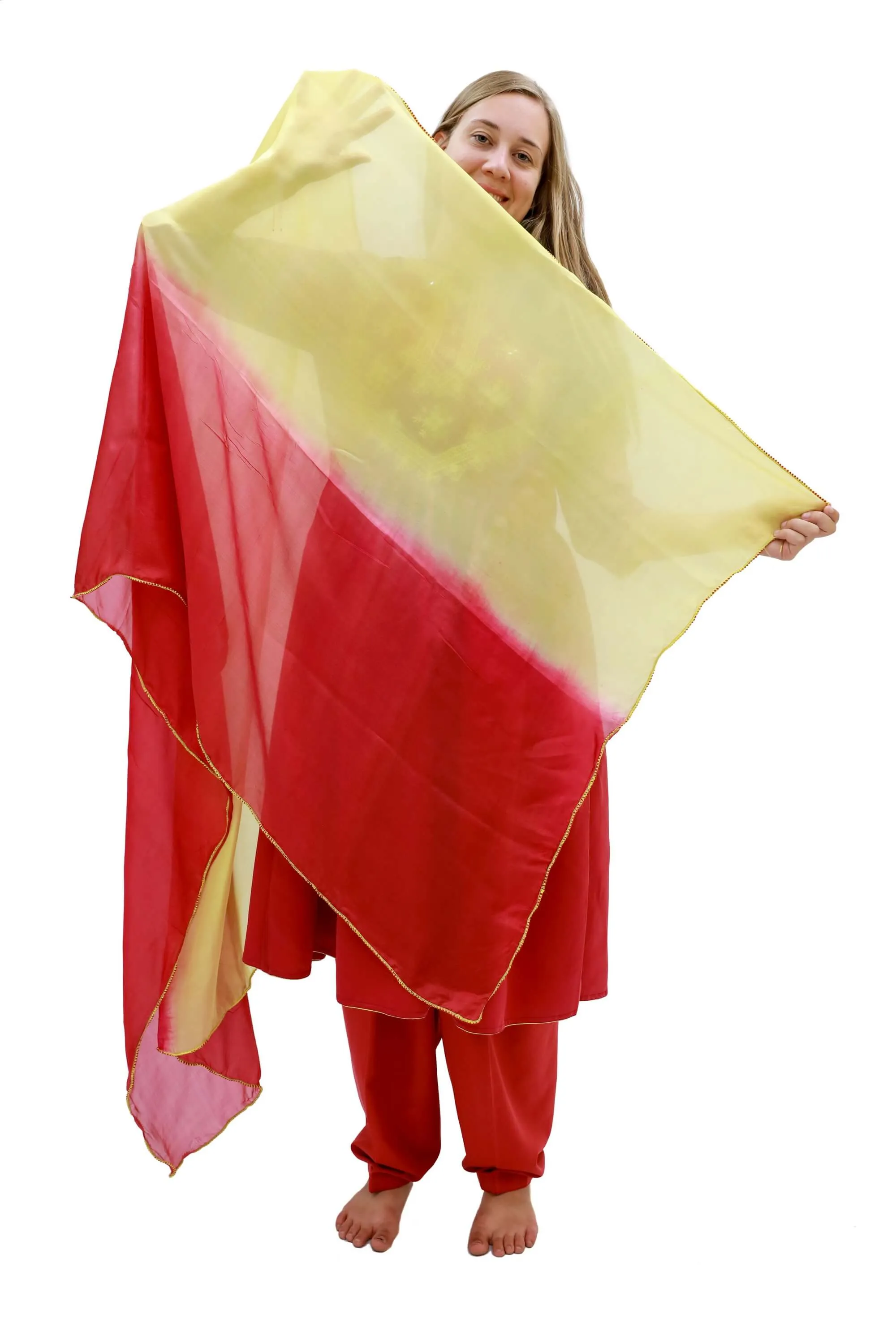 Red Silk Salwar Kameez-Suit