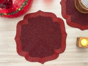 Red Taj Beaded Arch Placemat