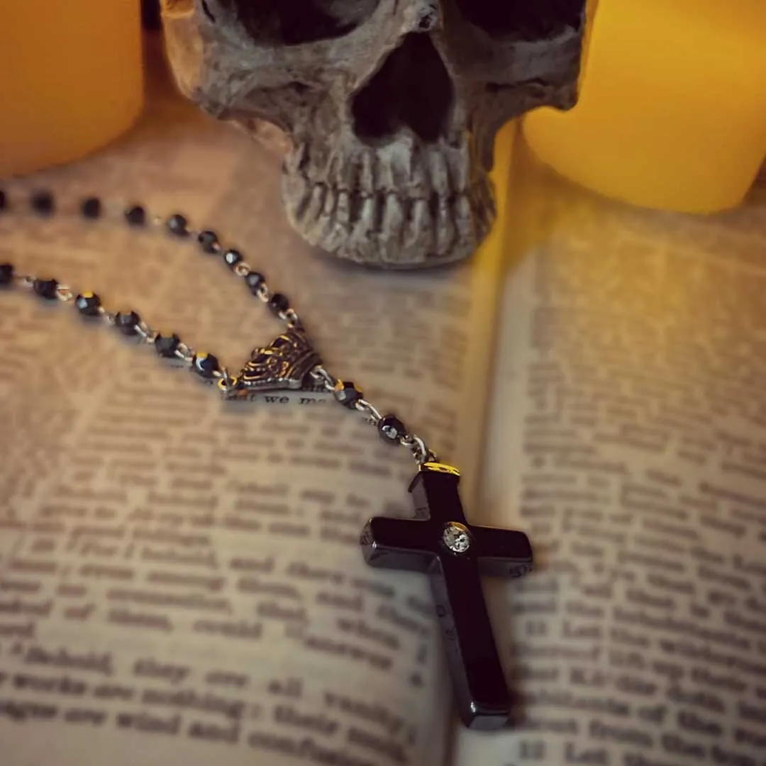 Regal Crown Rosary Necklace
