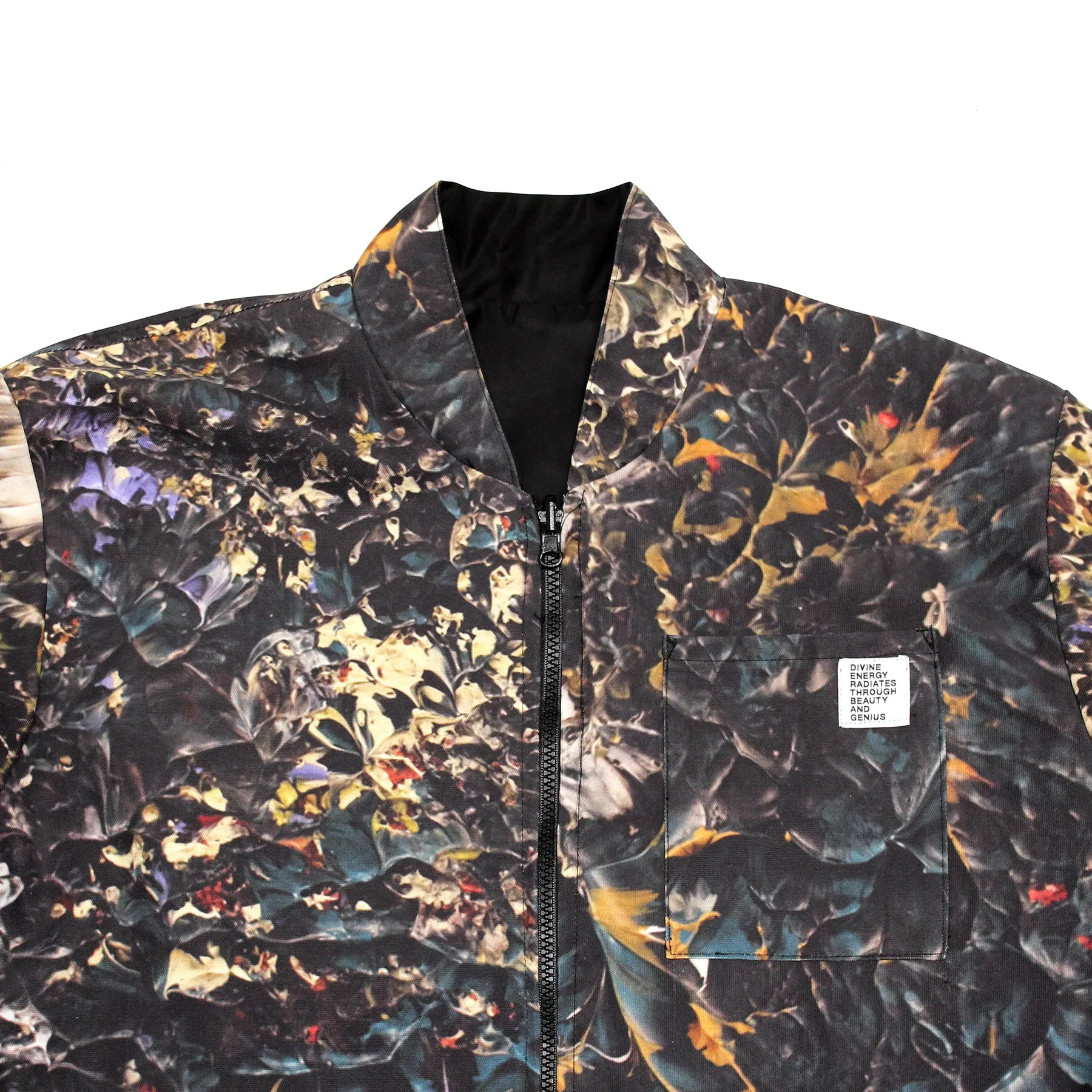 Reversible Bomber Jacket (Paint Camo Cotton Canvas / Nylon)