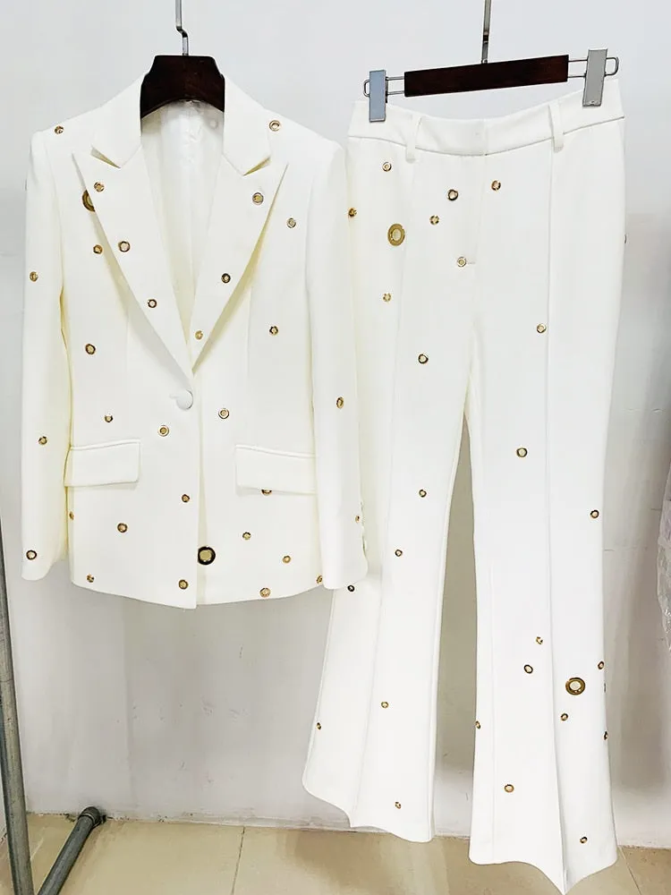 Rivet Eyelet Lapel  Set