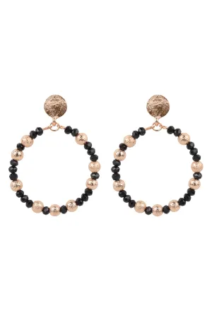 RONDELLE BEADS ROUND POST EARRINGS