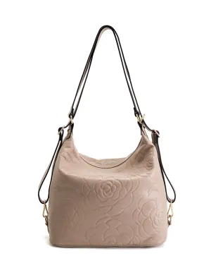ROSANNA LEATHER CONVERTIBLE BACKPACK- E1-0839-PUTTY