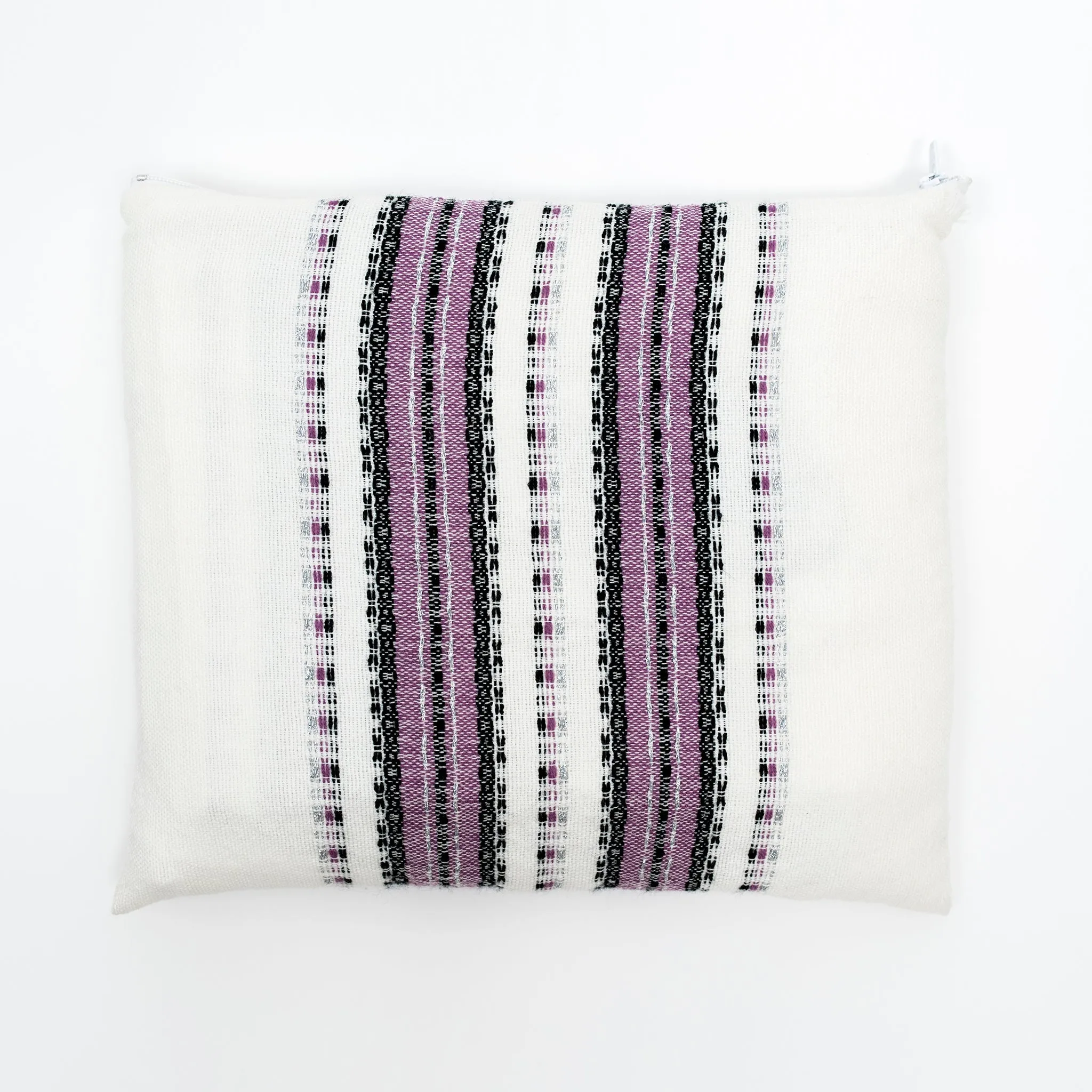 Ruth - Wool Tallit - Purple and Black with Silver