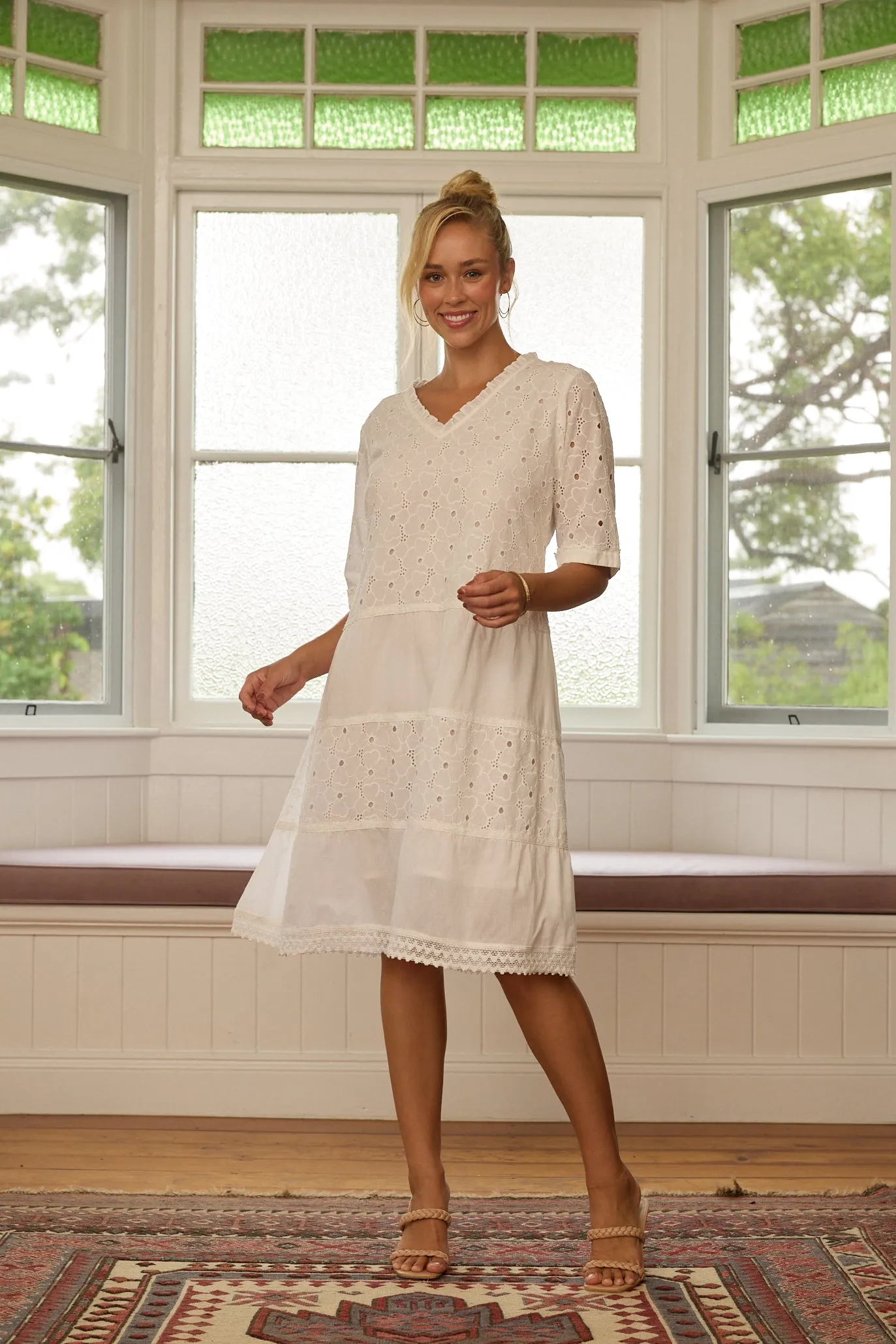 Salisbury Dress Celestial Broderie