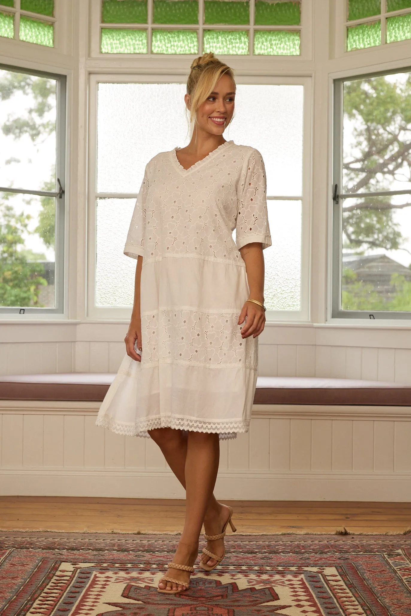 Salisbury Dress Celestial Broderie