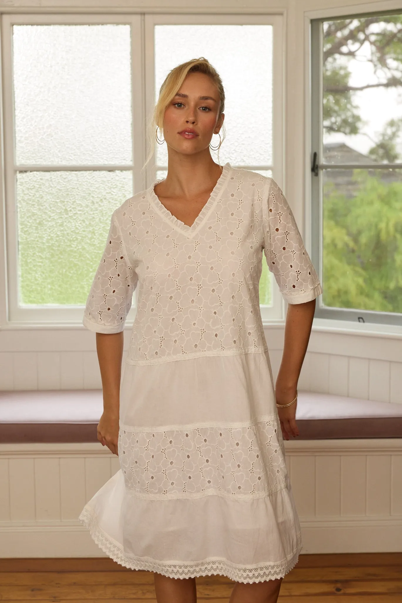 Salisbury Dress Celestial Broderie