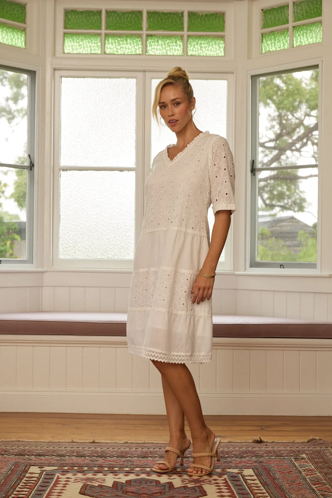 Salisbury Dress Celestial Broderie