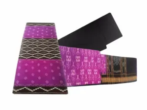 Sambalpuri Salwar Suit Material Black and Violet Color with butty Design