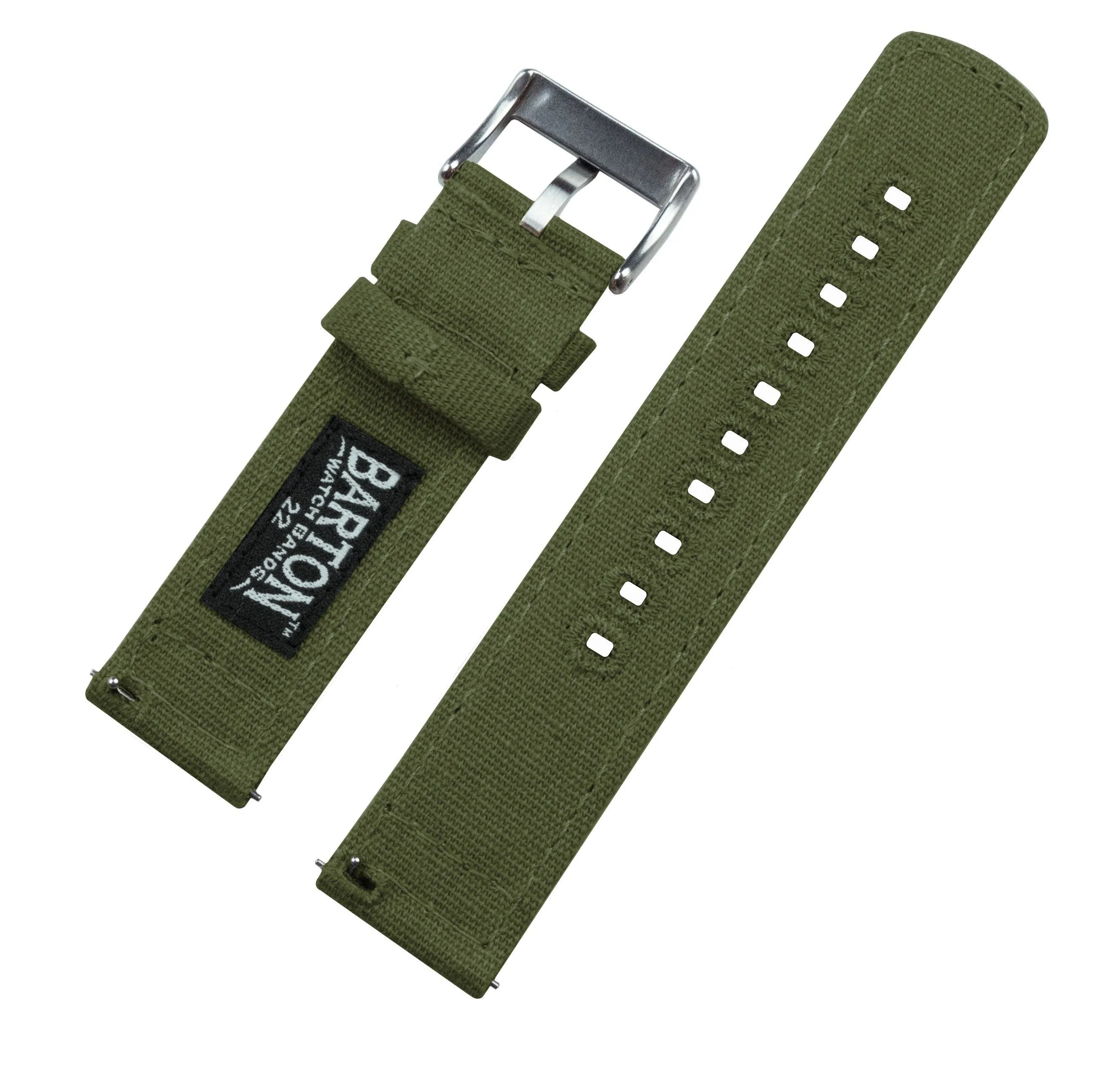 Samsung Galaxy Watch Active Army Green Canvas Watch Band