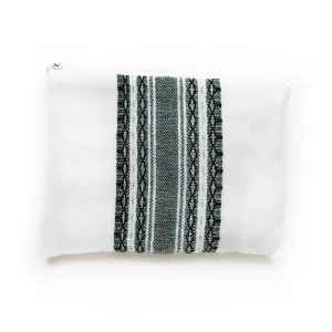Samuel - Wool Tallit  - Dark Green and Silver