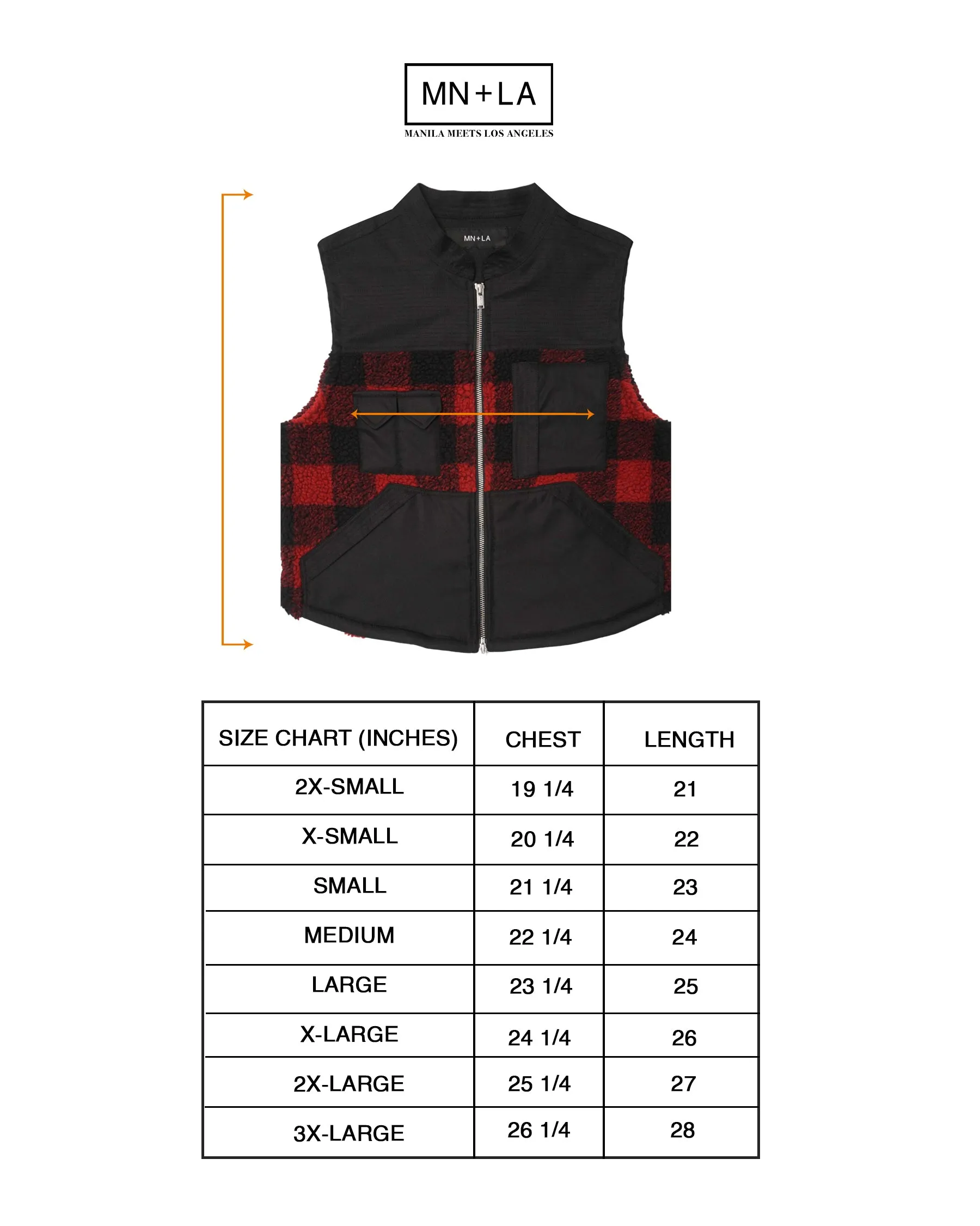 SHINOBI VEST IN CARMINE PLAID