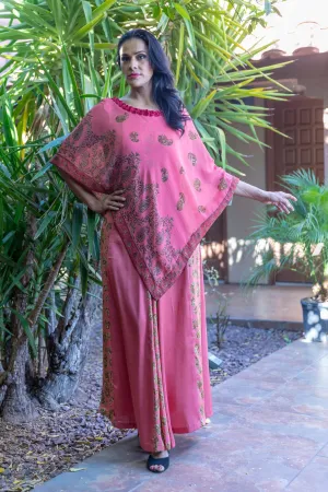 Silk Printed Long Dress - Maxi