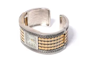 Silver & Gold Bracelet Watch