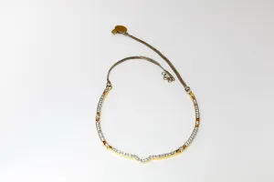 Silver Chain with Crystals