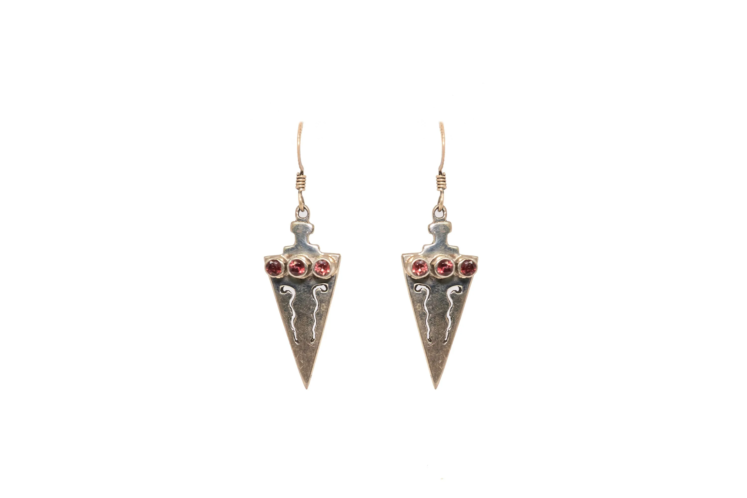 Silver Danger Earrings