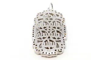 Silver Pendant With Allah Calligraphy