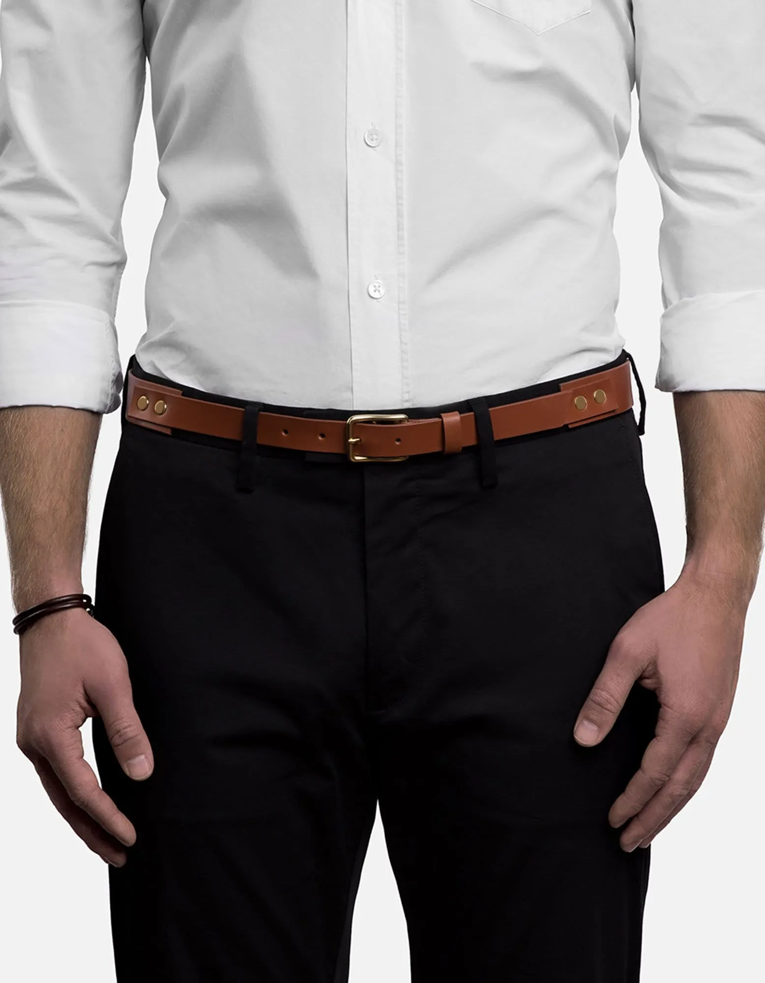 Skinny Belt, Cognac Leather
