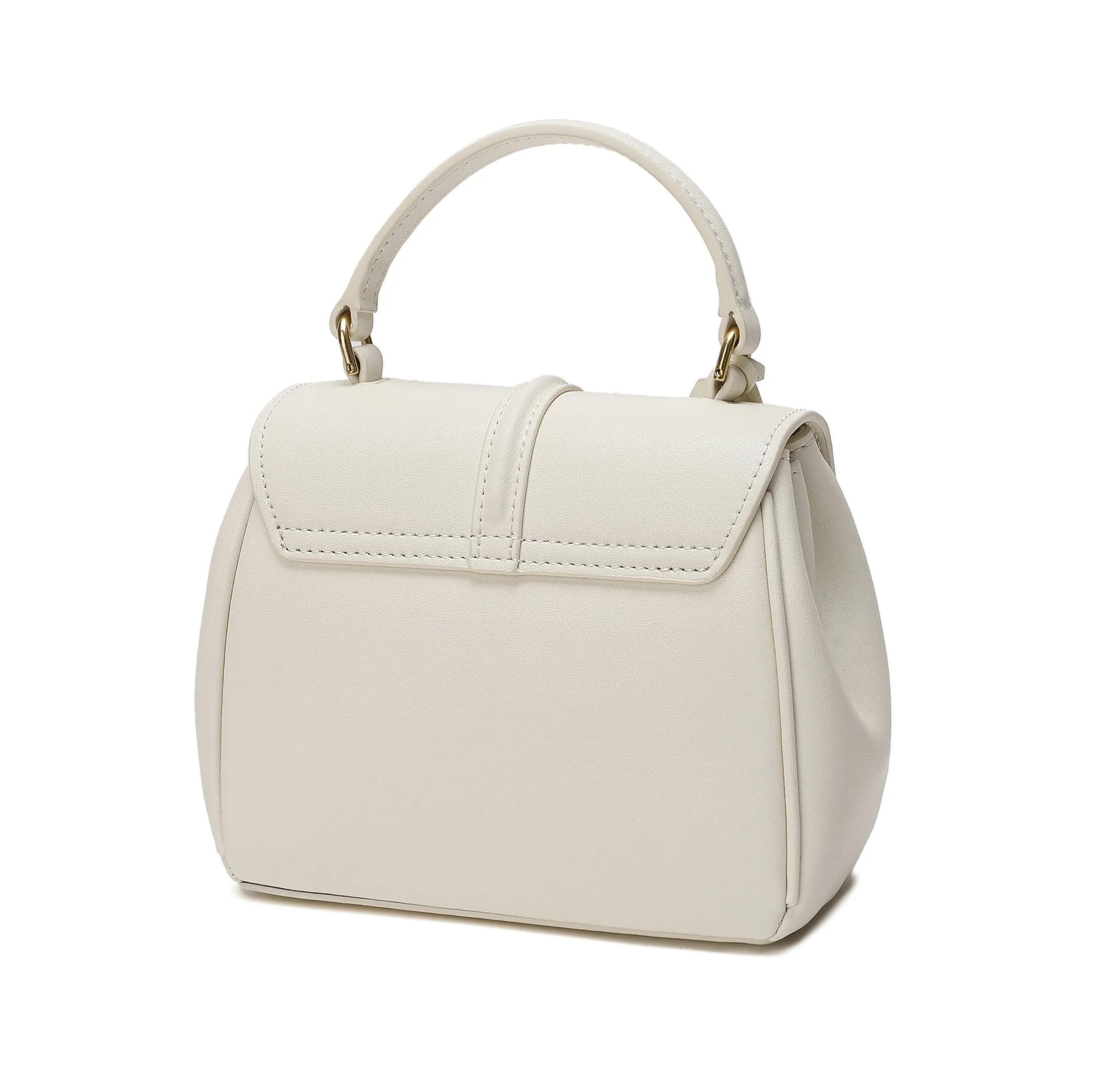 Smooth Leather Top-handle Shoulder Bag