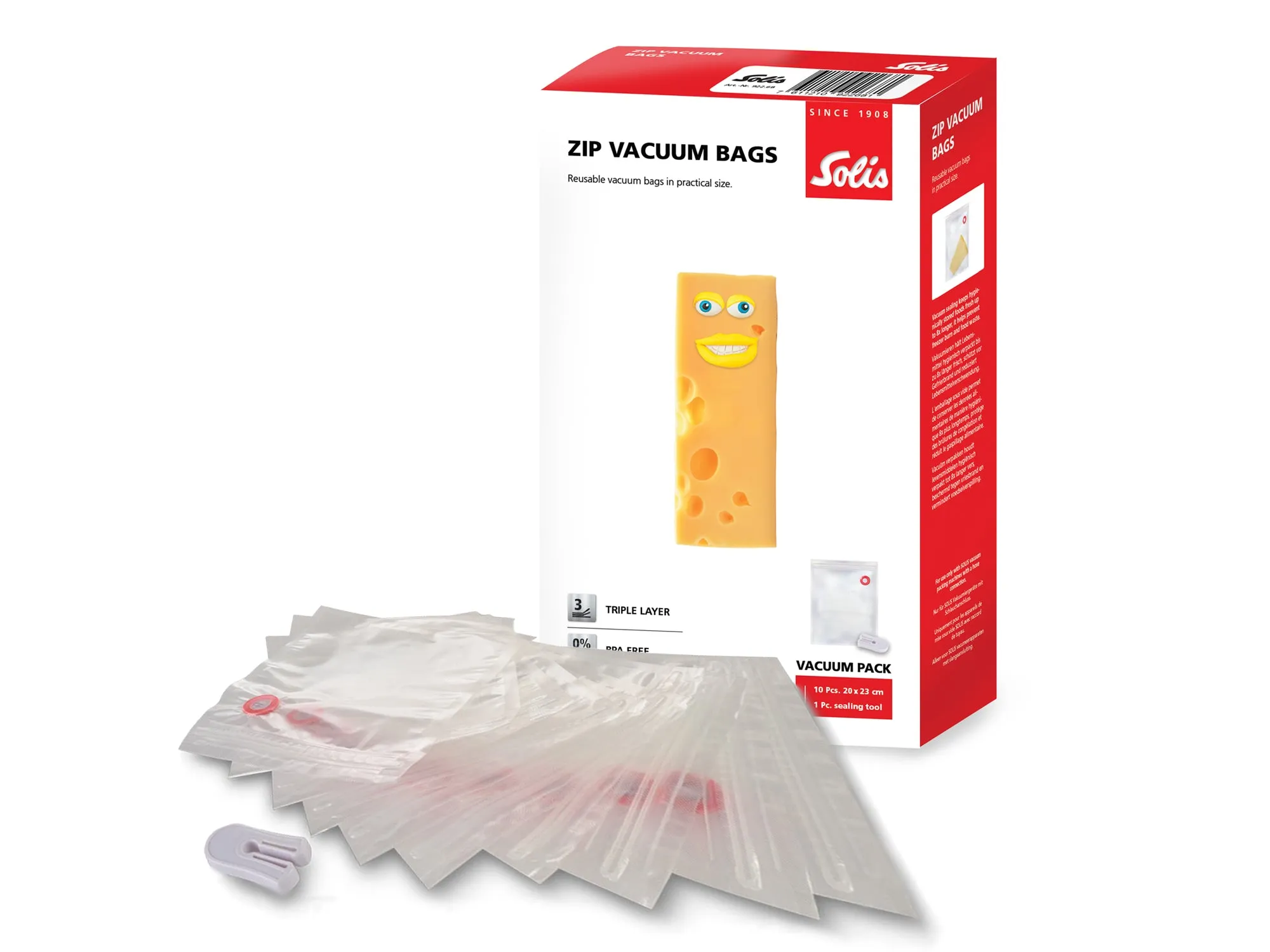 Solis Vacuum Zipper Bags 20X23Cm