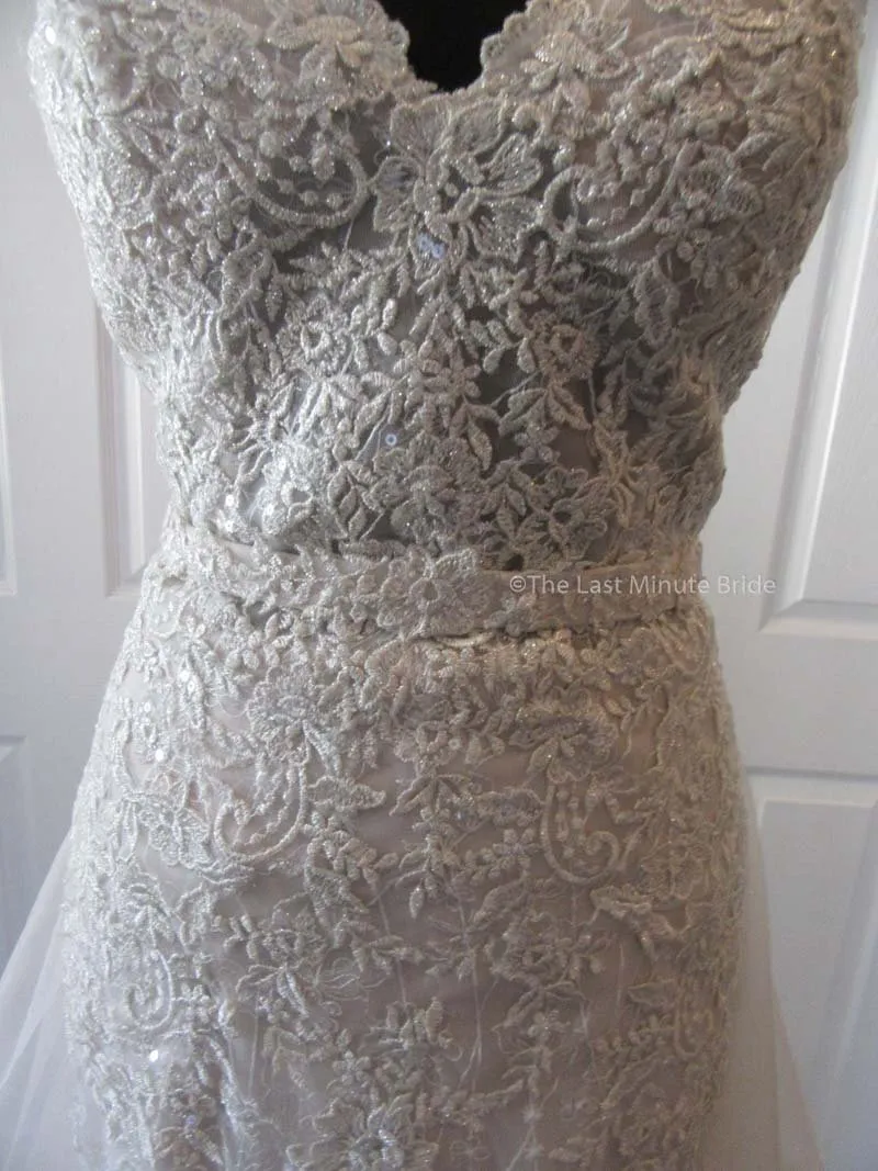 Sottero & Midgley Style Marcelle 8SS782 w/Detachable Overskirt