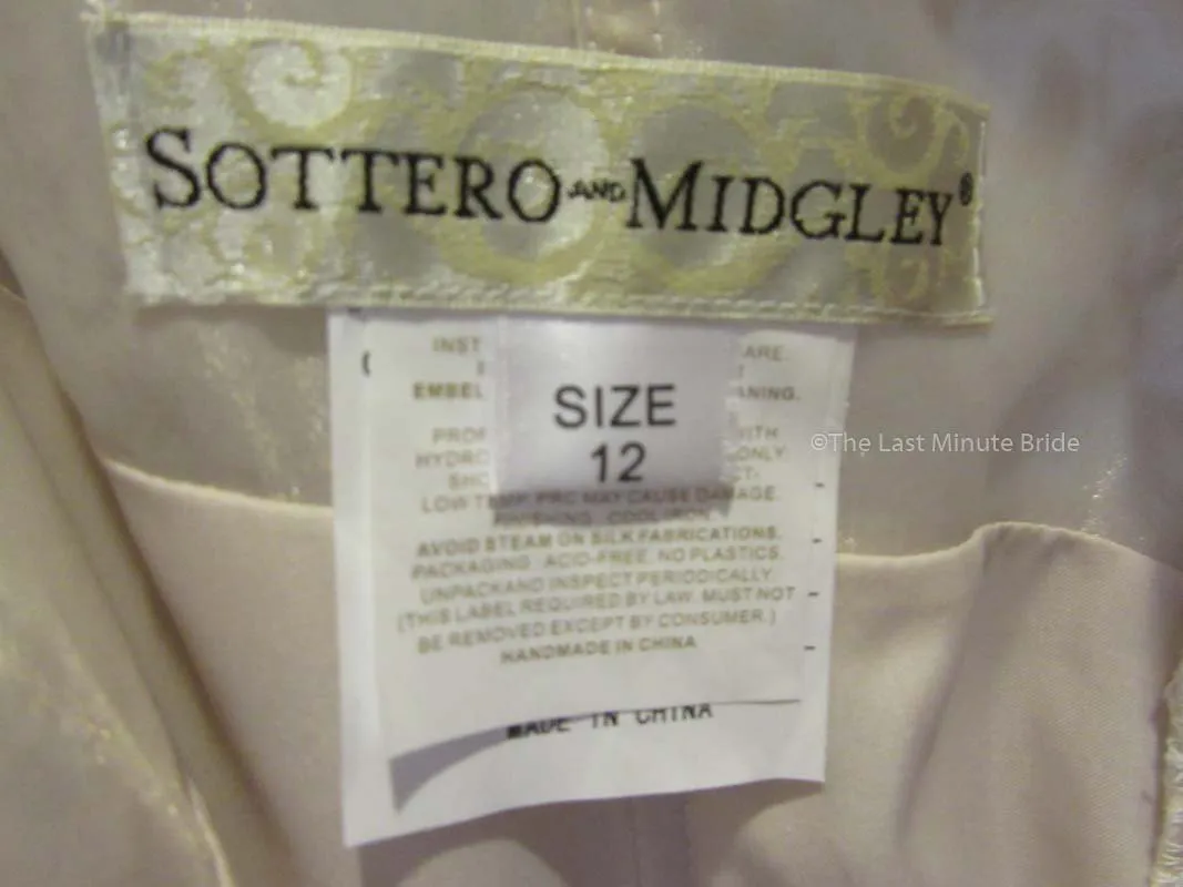 Sottero & Midgley Style Marcelle 8SS782 w/Detachable Overskirt