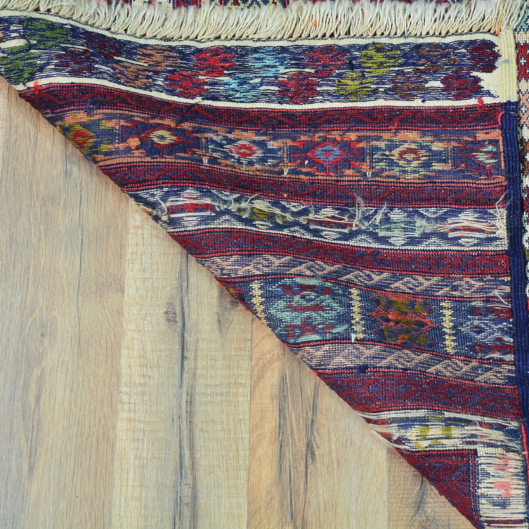 Soumak Fine Tribal Traditional Handmade Wool Afghan Rug (Size 3.11 X 6.2) Cwral-1086
