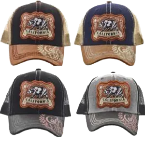 Souvenir Ball Cap Saloon Framed Mesh , California