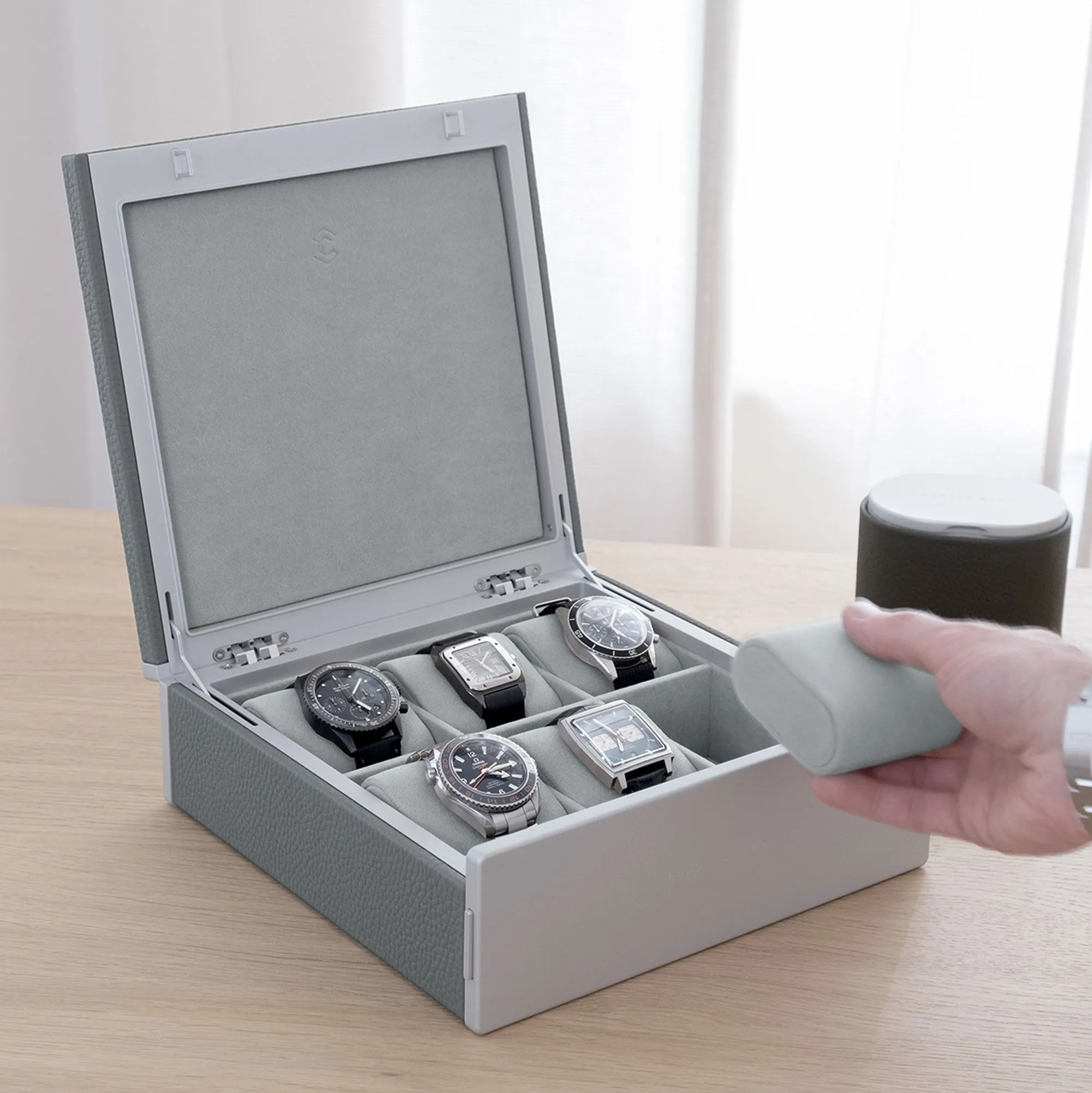 SPENCE 6 WATCH BOX - CLOUD GREY / GREY